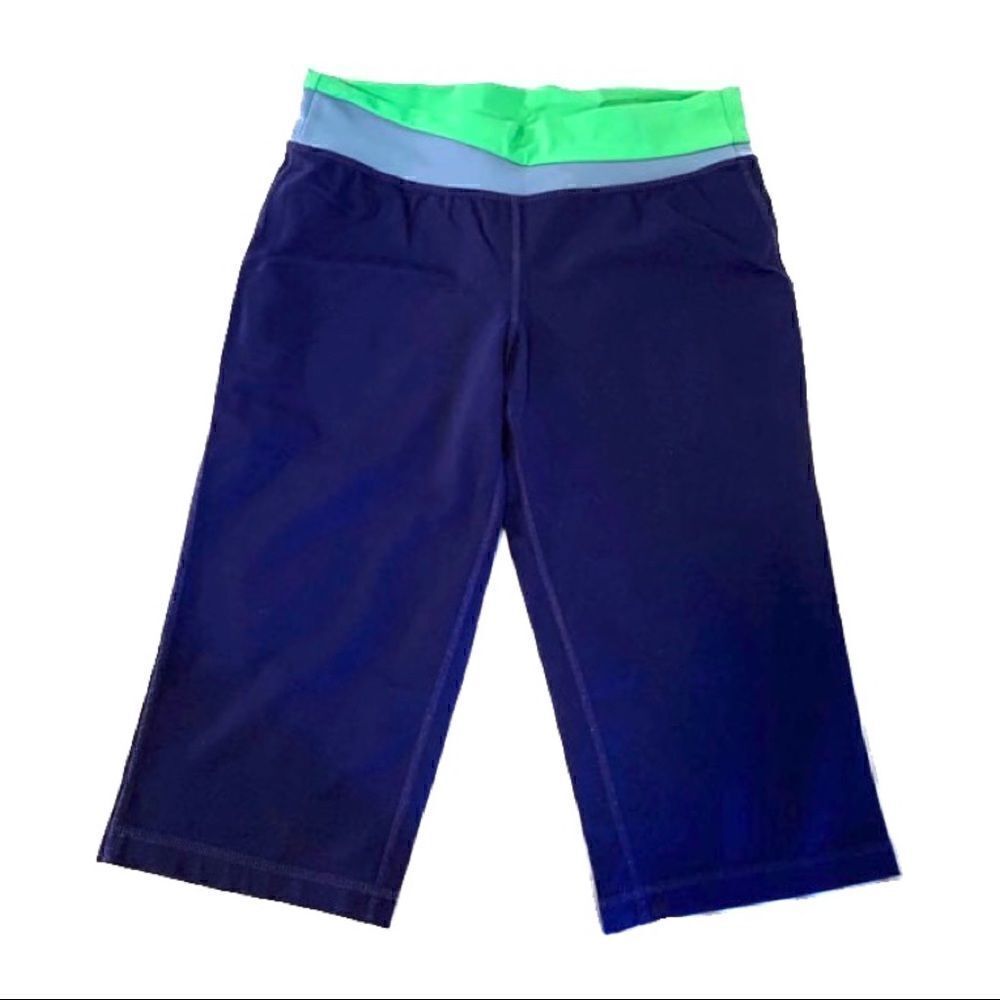 Patagonia Blue/Green Capri Yoga Pants Sz M